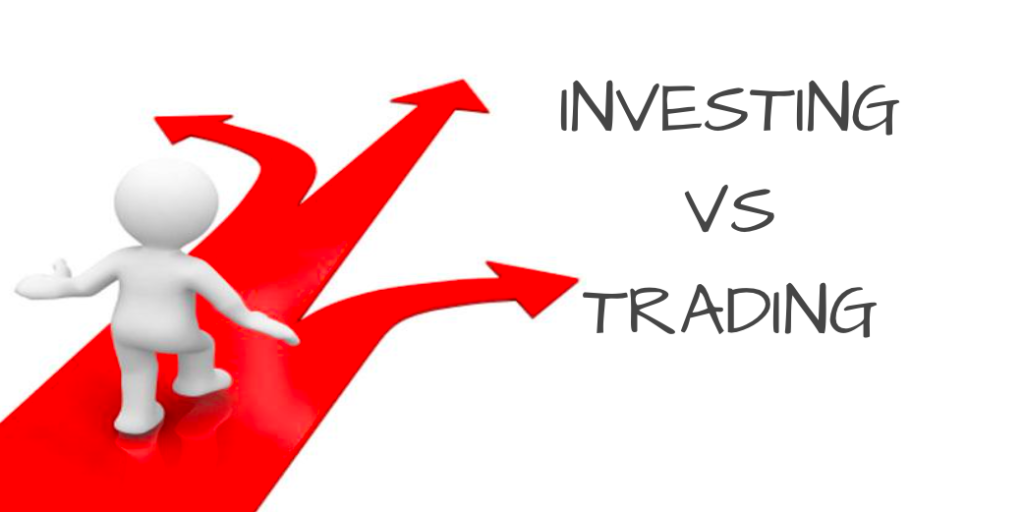 Picture showing that the path to trading and investment are very different in stock markets and should not be confused with each other.